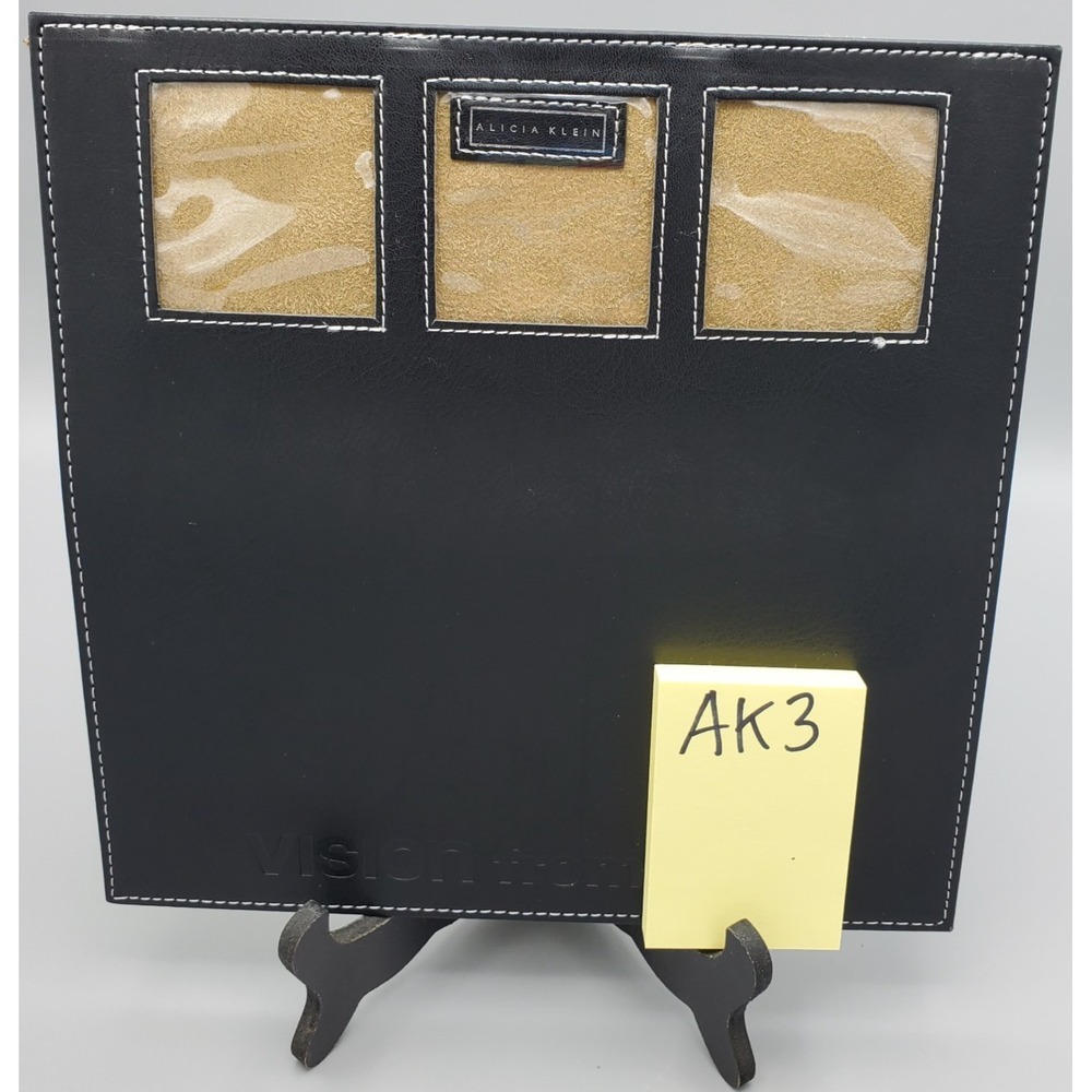 Alicia Klein Executive Mousepad Black Faux Leather‎ Embossed AMD Vision Logo AK3